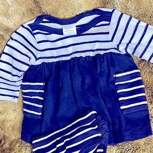 5/$10 💙 HANNA ANDERSSON 100% Organic Cotton Ruffle bottom 3-6 month Dress
